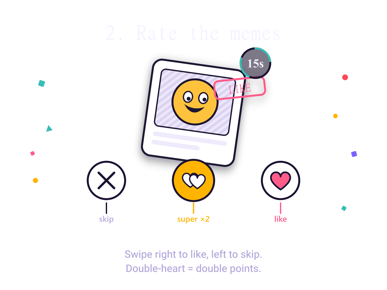 Rate the memes by swiping