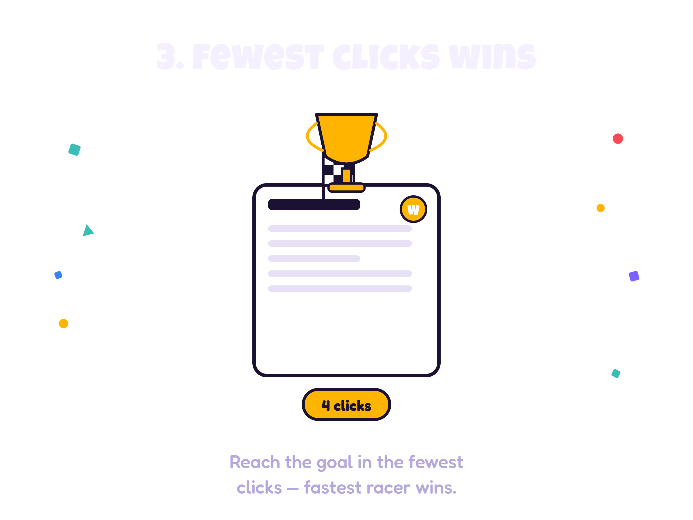 Fewest clicks wins