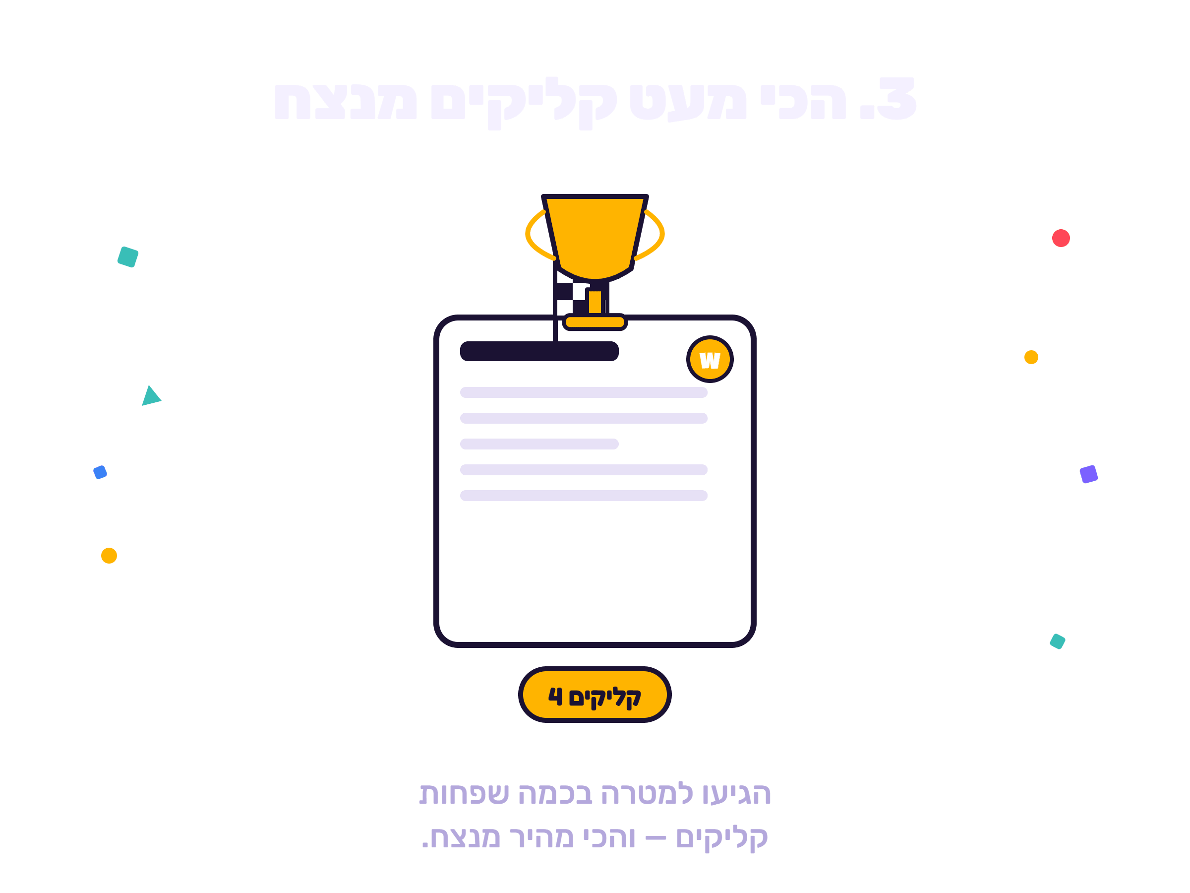 הכי מעט קליקים מנצח